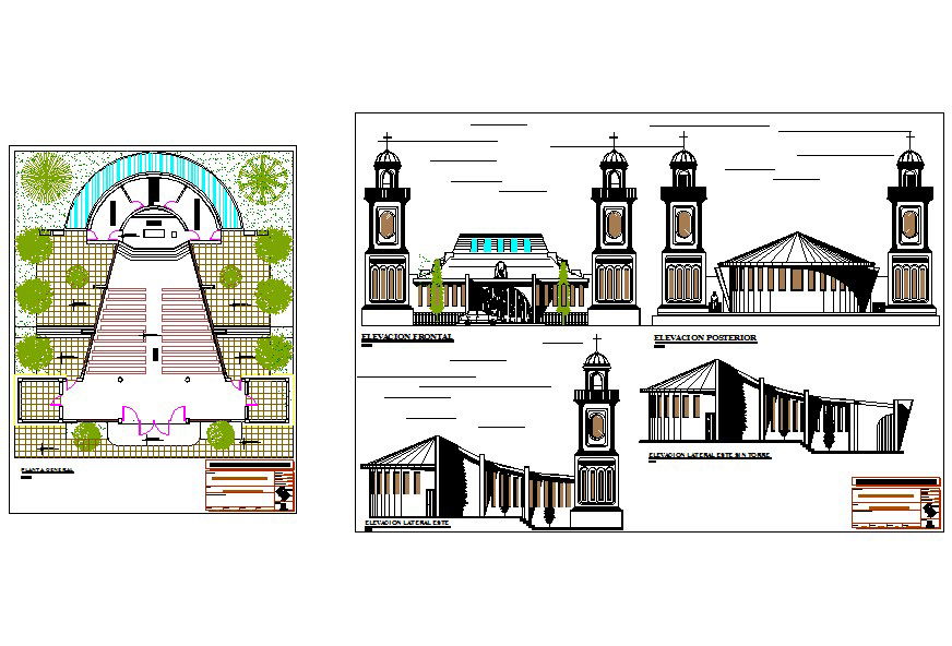 Church architecture design and detail