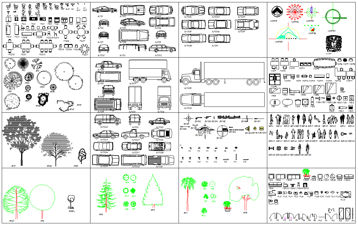 Collection of Miscellaneous CAD Blocks and Symbols for Design