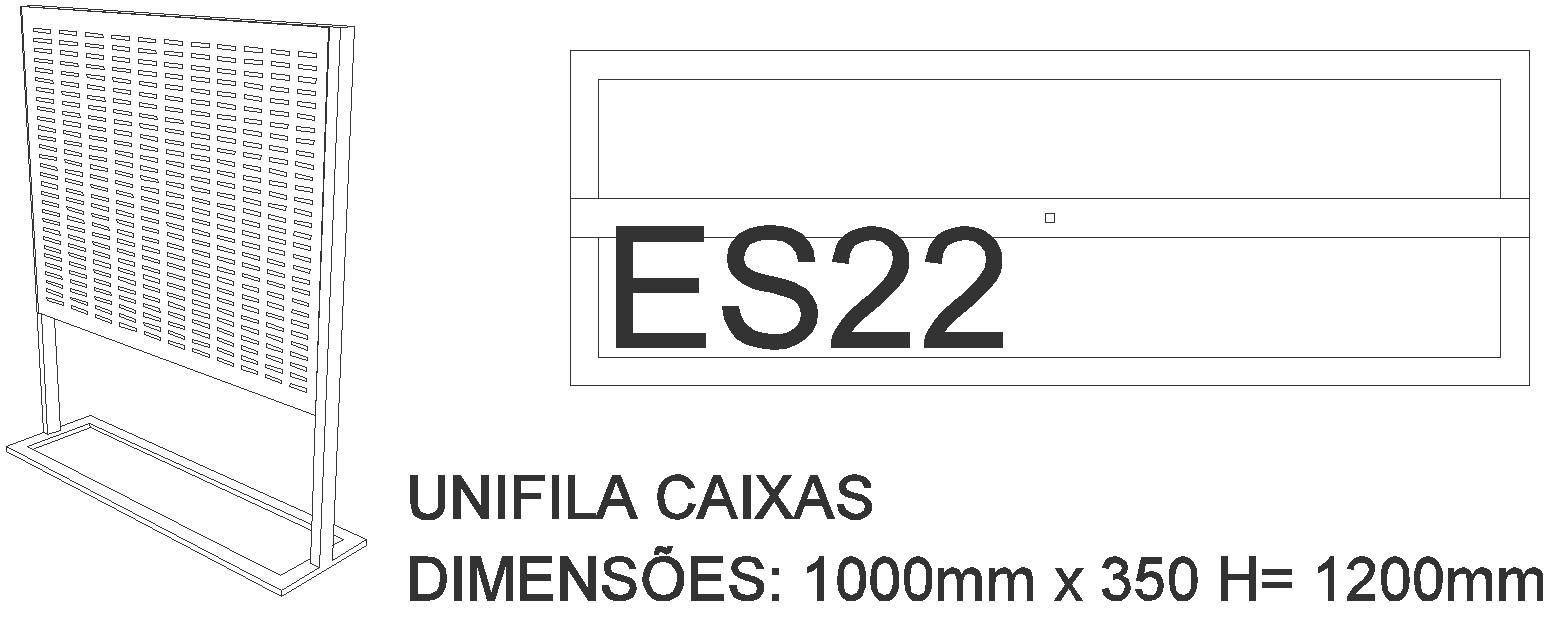 1000X350 MM Louver Panel Stand 3D design DWG AutoCAD drawing