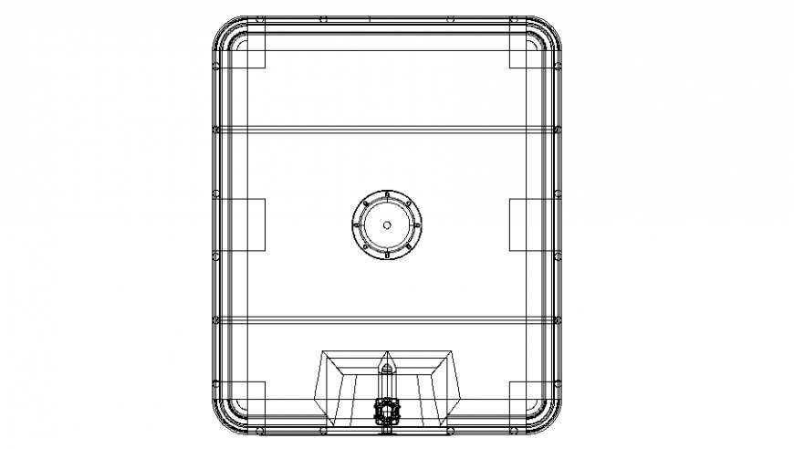 1000 Litre IBC Container CAD Plan for Engineers and Designers