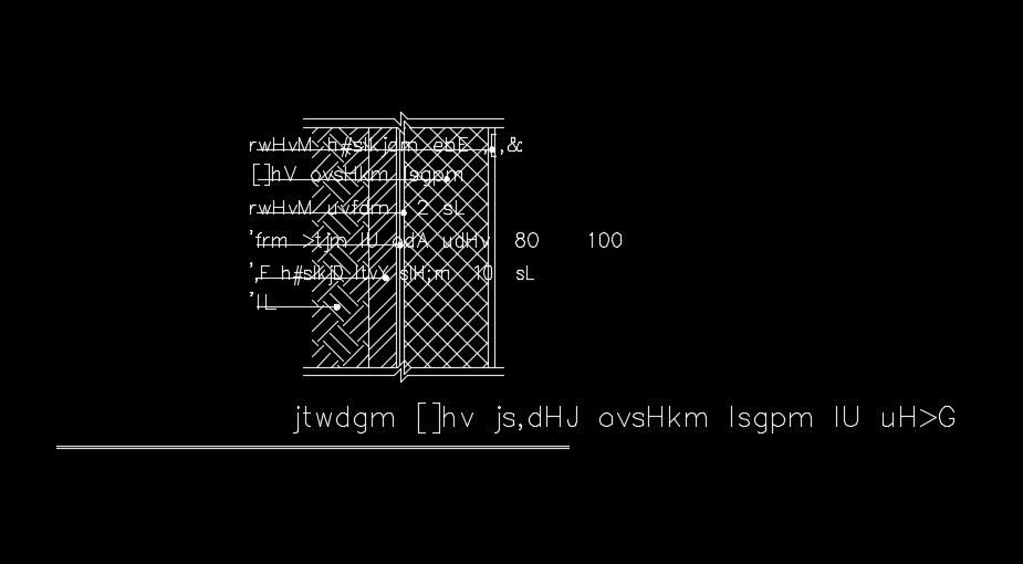 100cm length of the concrete structure