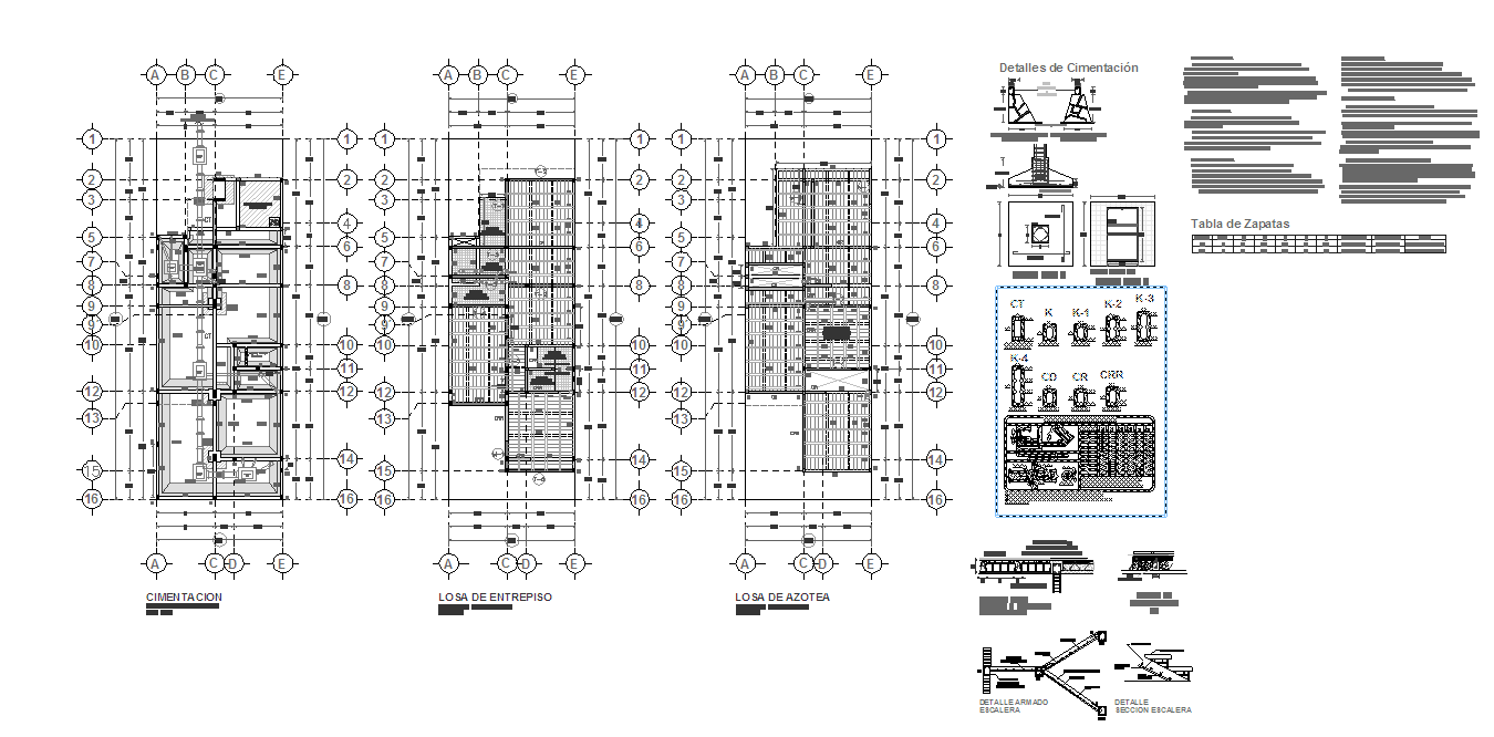 Structural Steel Design DWG of Footings Slab Layout and Reinforcement