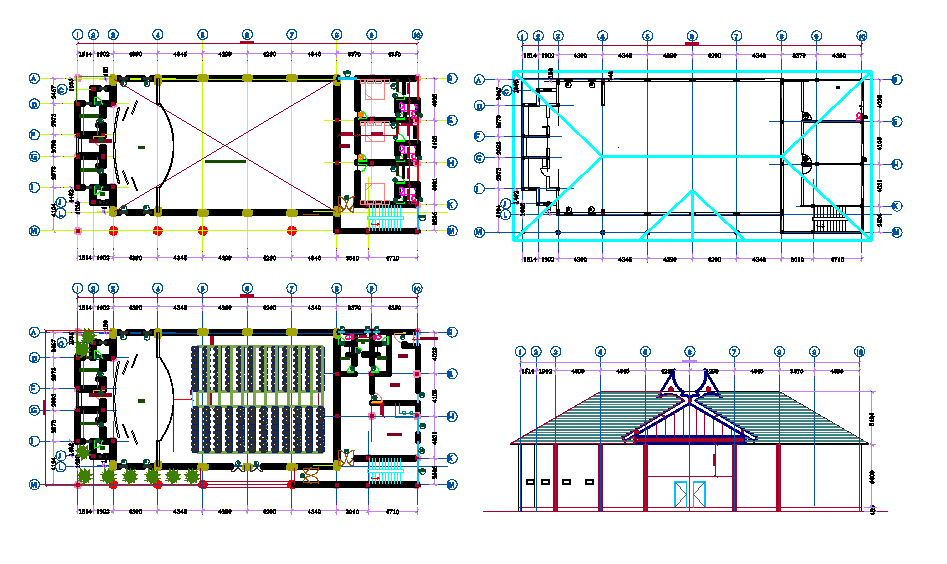 107’ x 49’ Auditorium Plan AutoCAD Layout File