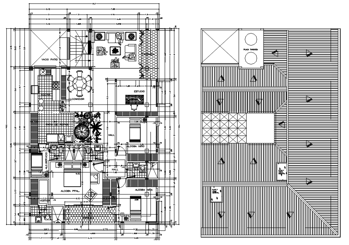 10X16 Meter House Layout Plan AutoCAD Drawing Download DWG File