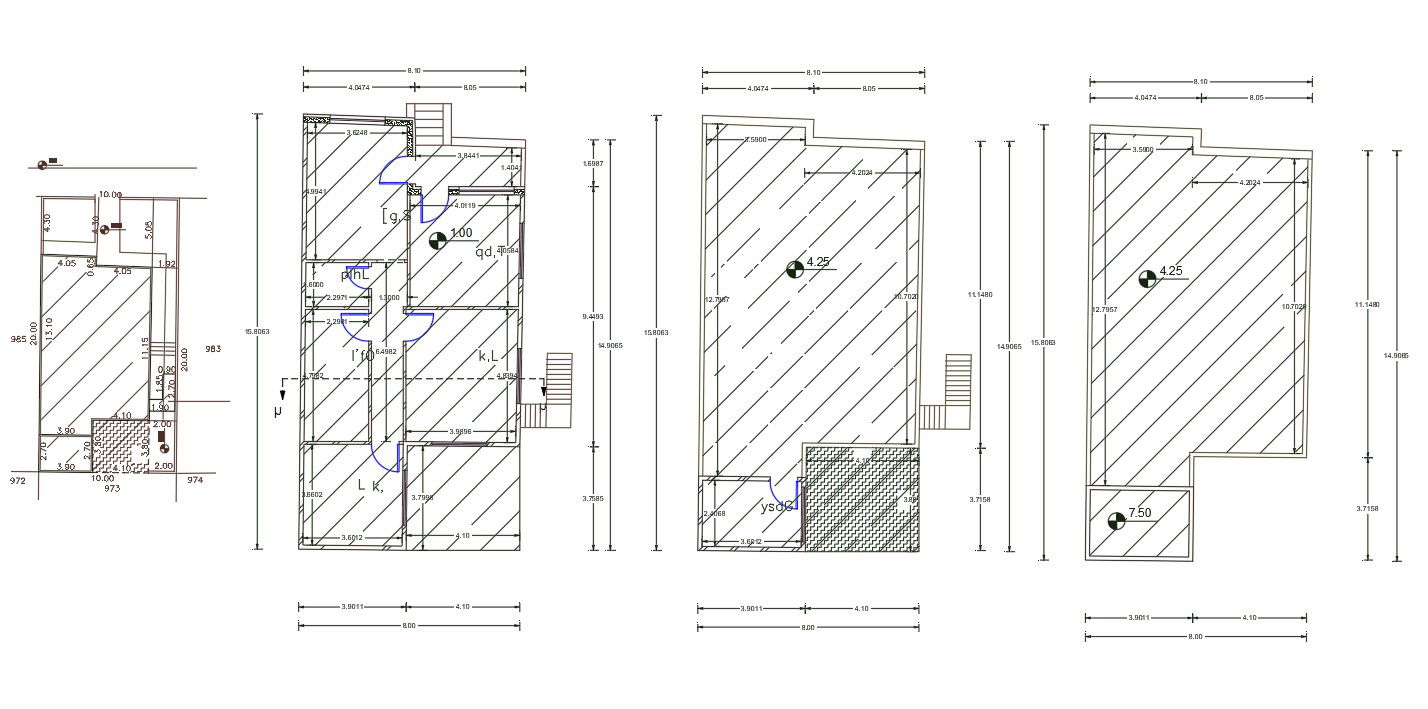10 X 20 Meter House Plan Design DWG File