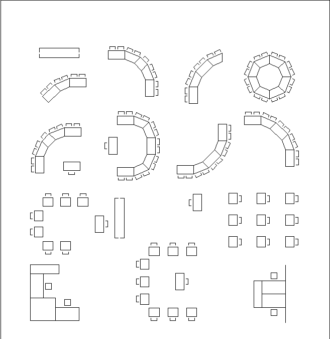 School and classroom furniture layout CAD Drawing File with blocks