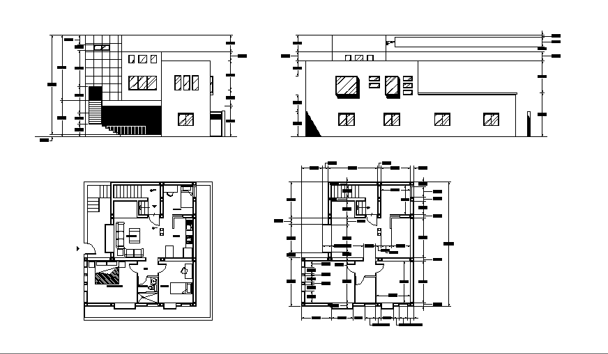 10’x10’ 3BHK House Plan AutoCAD DWG File Download