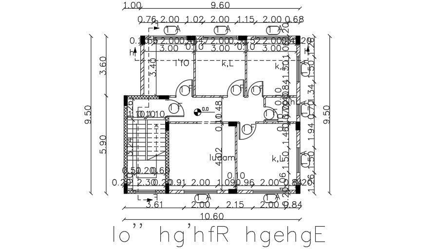 10x10 Meter 3 BHK Fourth Floor Plan Download File