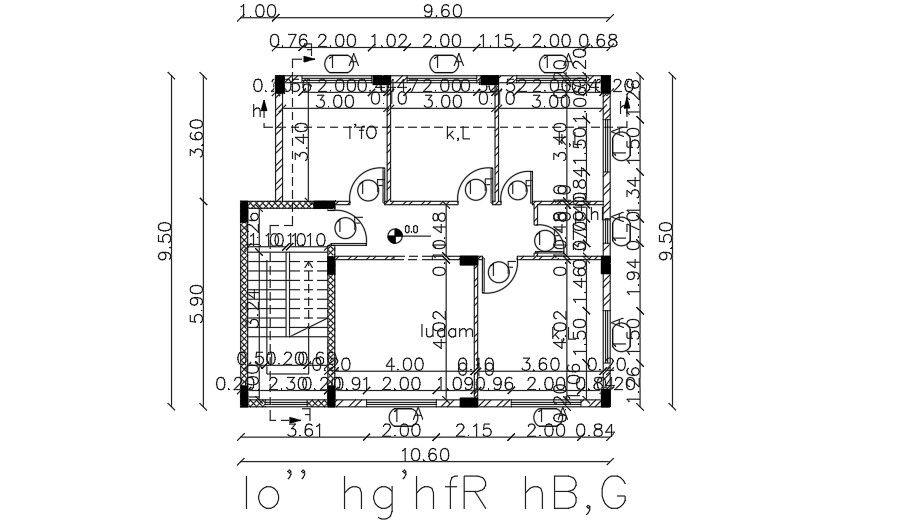 10x10 Meter 3 BHK Second Floor Plan Download File