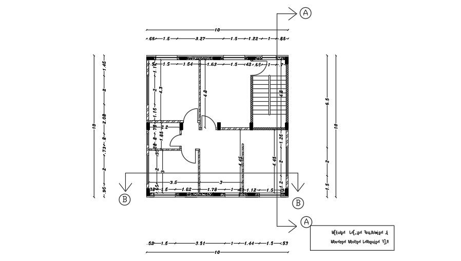 10x10 Meter Apartment AutoCAD DWG File