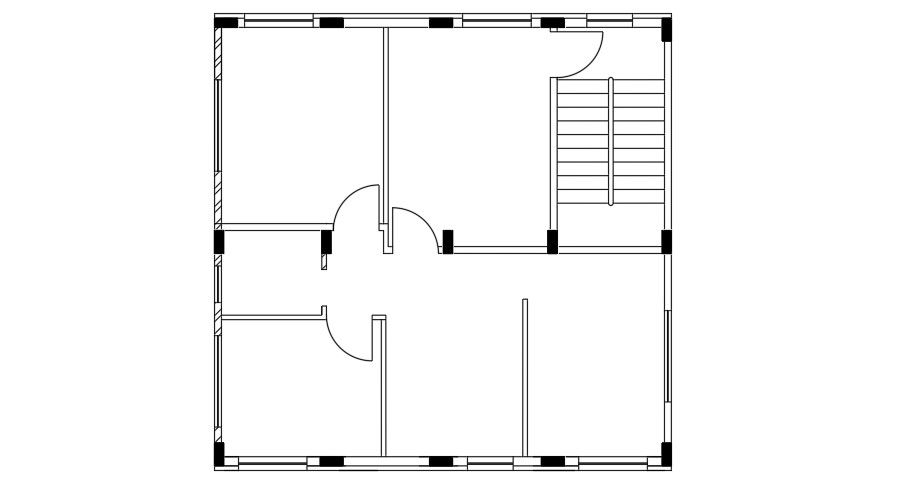 10x10 Meter House Plan AutoCAD File Download