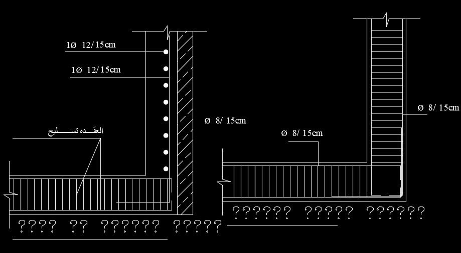 10x10m house plan of the beam cum column section view