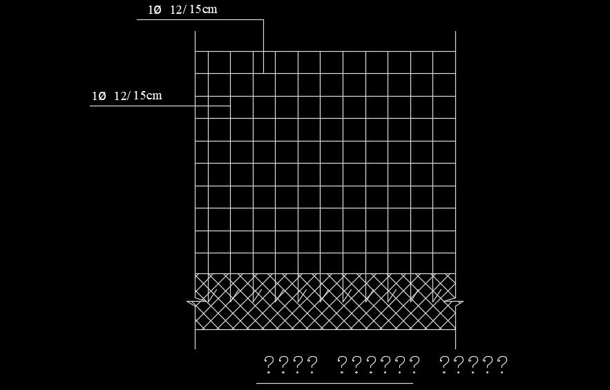 10x10m house plan of the slab reinforcement detail drawing