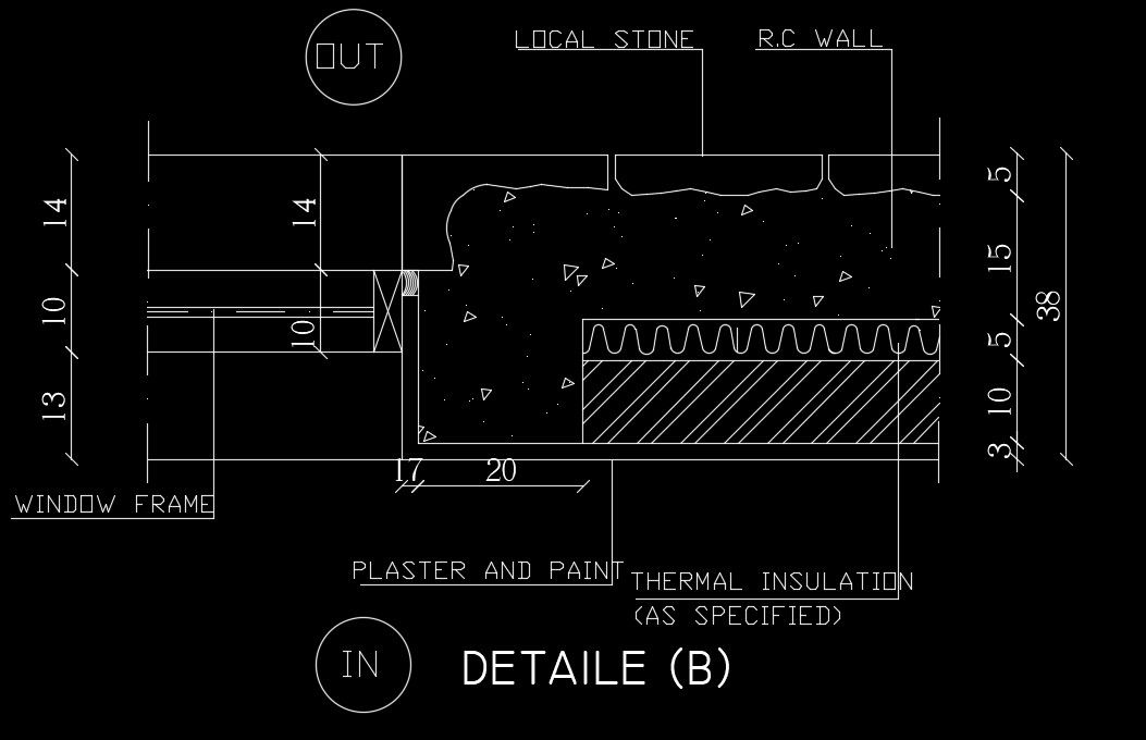 10x10m house plan of the thermal insulation drawing