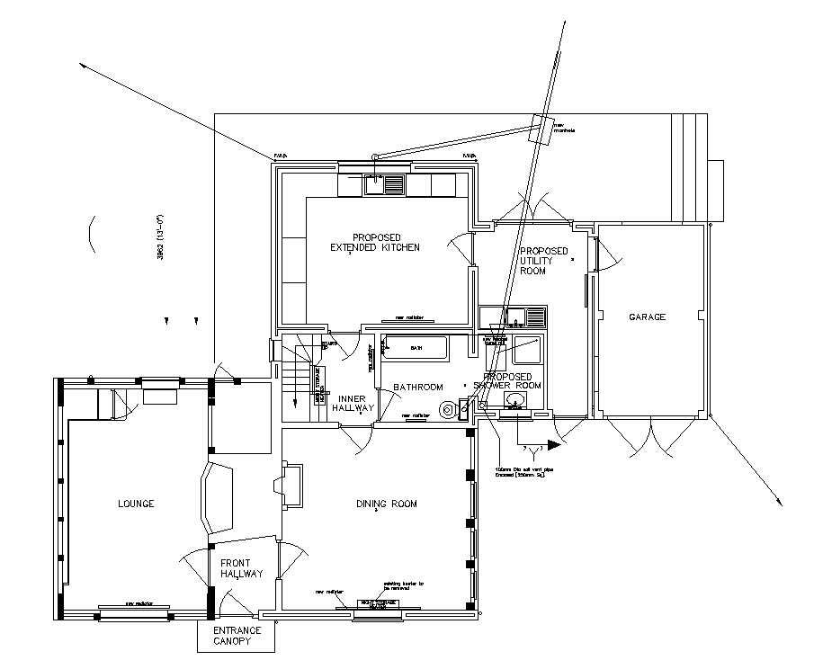 10x11m ground floor villa home plan is given in this AutoCAD model. Download now.