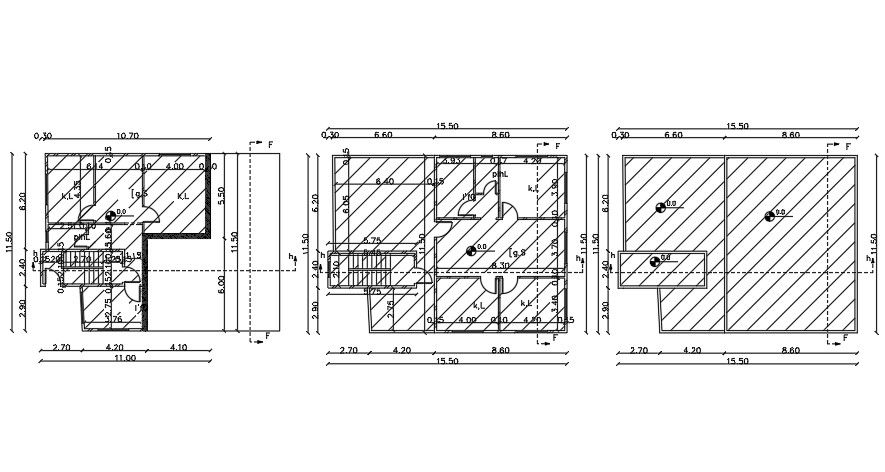 10x12m home plan AutoCAD drawing