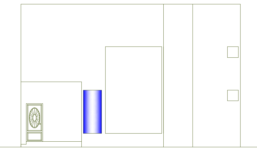 10x12m house building main elevation view 2d AutoCAD drawing