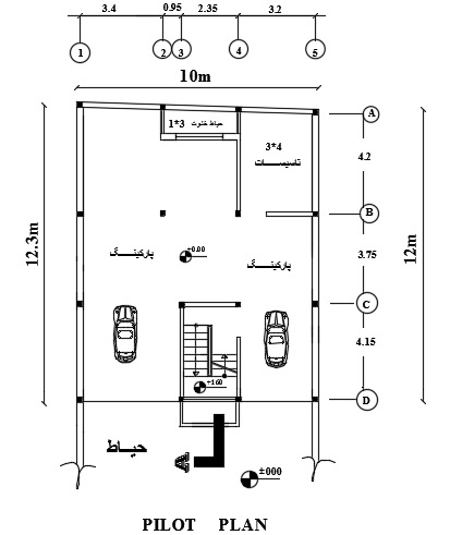 10x12m house plan ground floor CAD model is given in this file