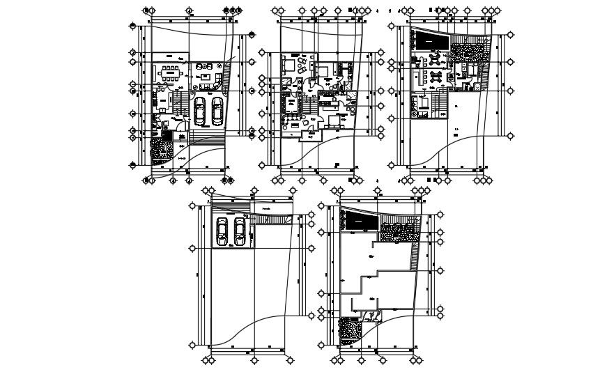 10x13 Meter 3 BHK AutoCAD Plan Layout File