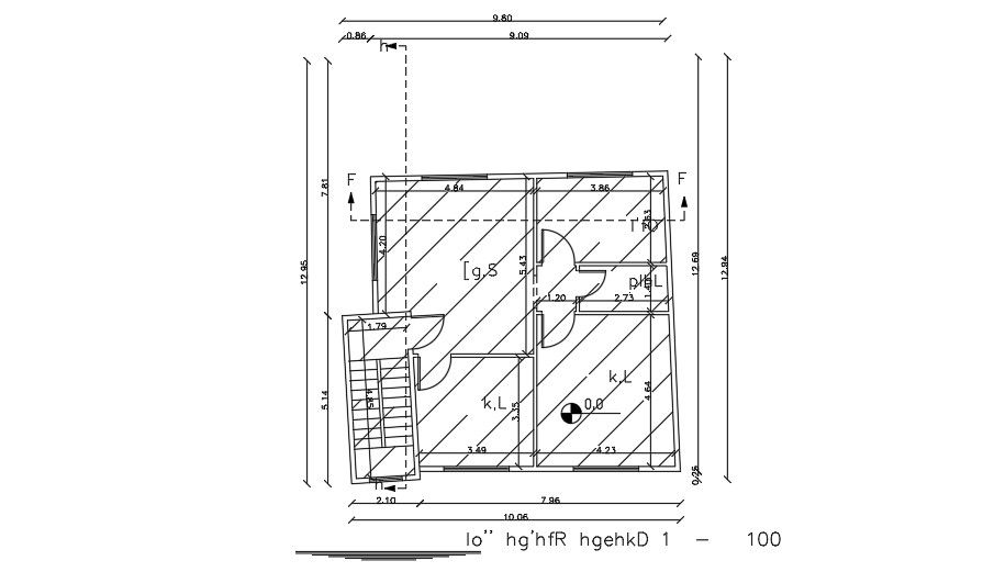 10x13 Meter Apartment Third Floor Plan CAD DWG File