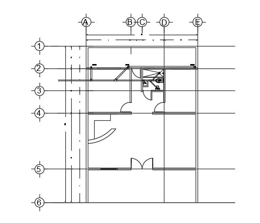 10x13m 2bhk house plan sanitary cad pipe line drawing