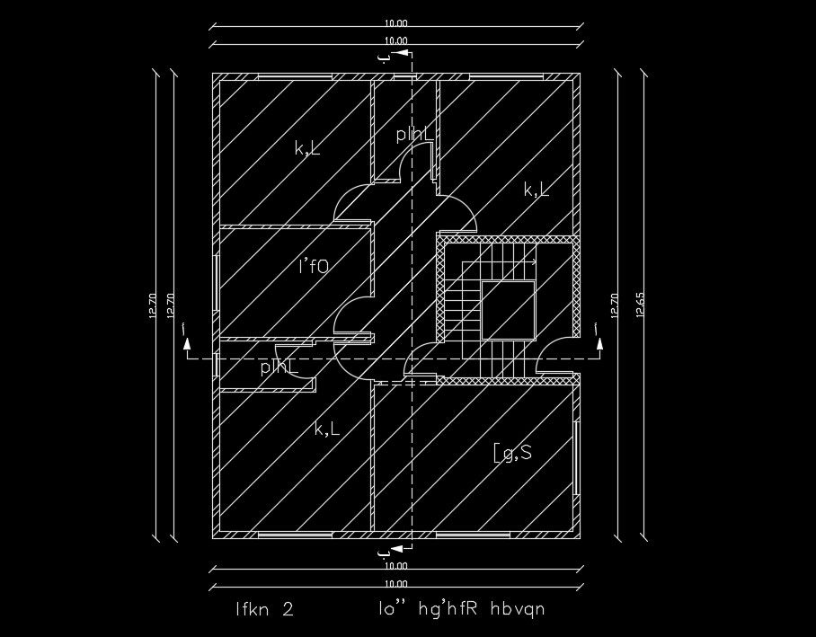 10x13m 3bhk architecture ground floor house plan AutoCAD drawing