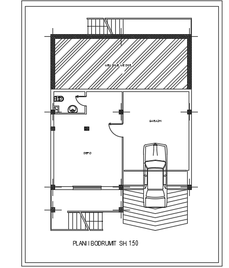 10x13m architecture ground floor house plan CAD drawing