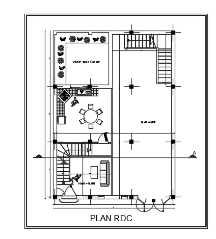 10x14m ground floor house plan CAD model is given