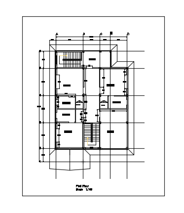 10x17m two story residential first floor house plan