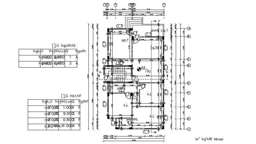 10x18 Meter 3 BHK House Plan Center Line AutoCAD File