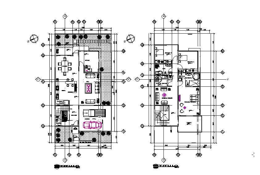 10x19m house plan is given in this Autocad drawing file. Download now.