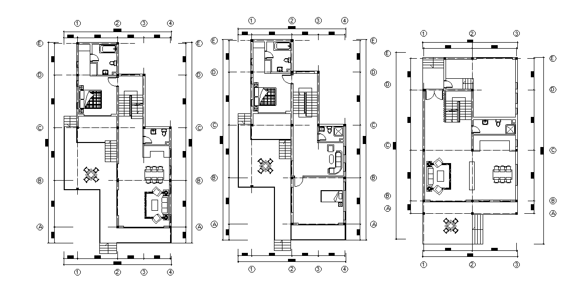 10x19m house plan is given in this Autocad drawing file. Download now.
