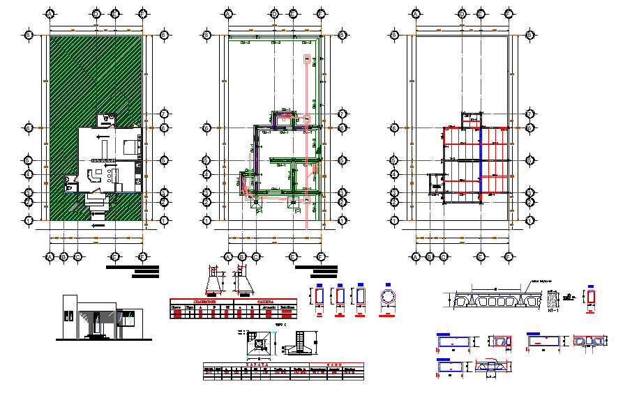 10x20 Meter 1 BHK DWG File Layout