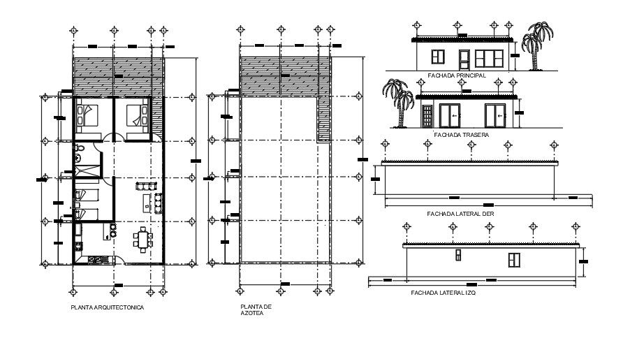 10x20 Meter 3 BHK AutoCAD Plan Layout File
