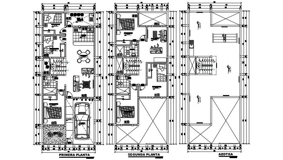 10x20 Meter 4 BHK AutoCAD Plan Layout File