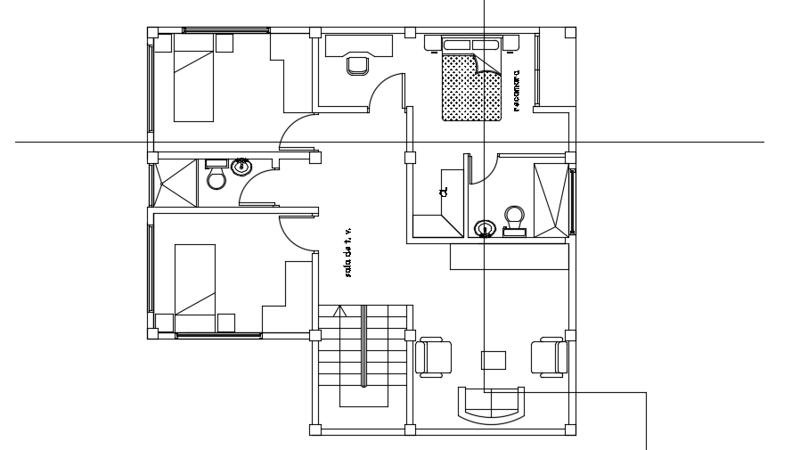 10x20m first floor house plan 2D AutoCAD model is given in this file