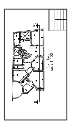 10x21m first floor house plan AutoCAD DWG drawing model