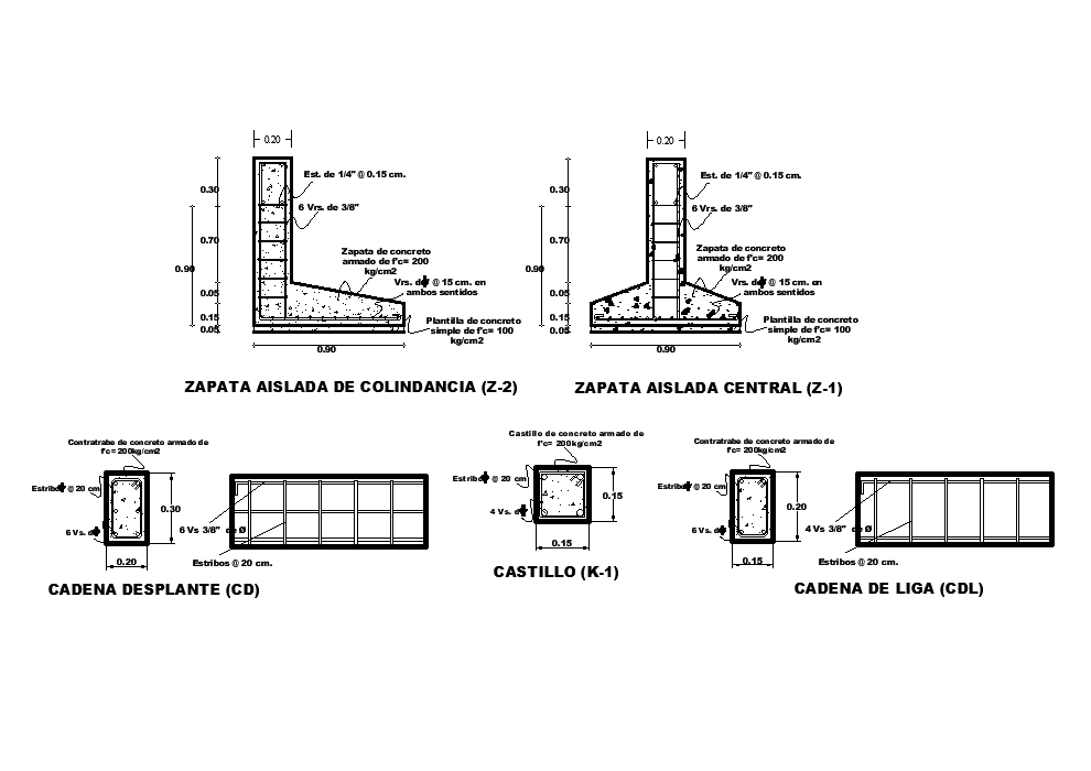 10x22m house plan of foundation cum column view is given in this Autocad drawing model.Download now.