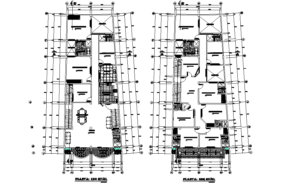 10x25m hotel plan is given in this Autocad drawing file. Download now.