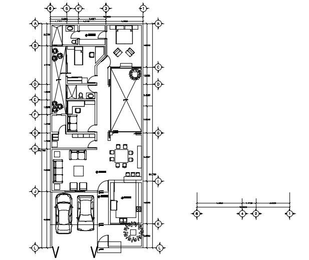 10x25m wonderful house plan CAD drawing is given in this file