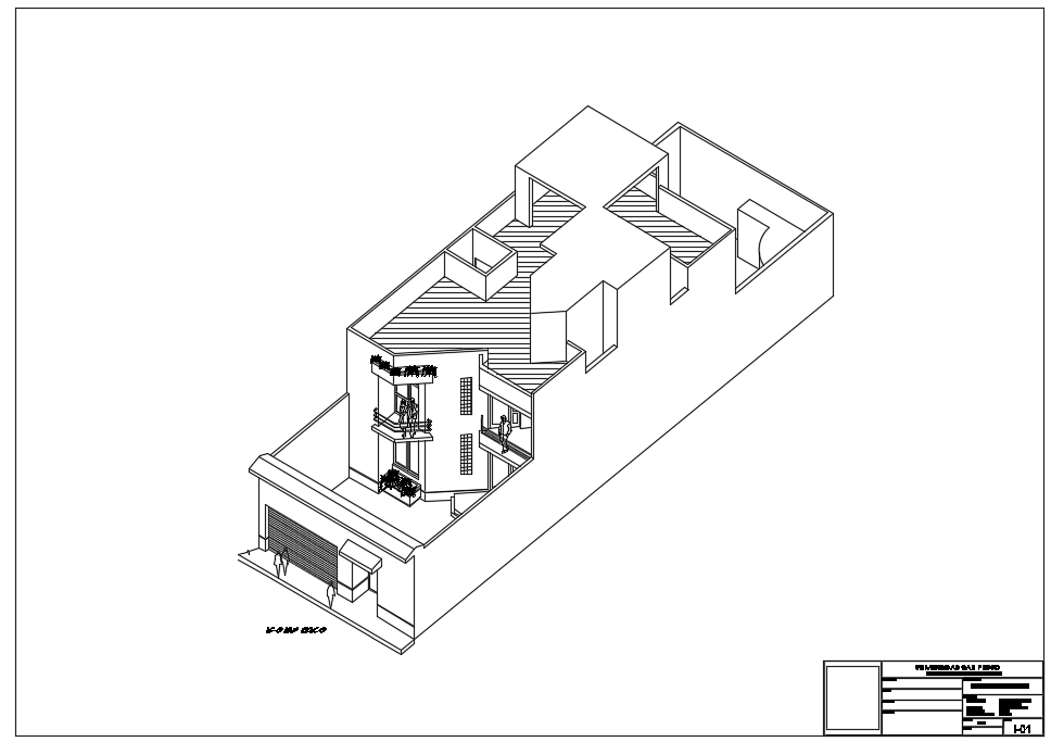 10x30m Bungalow Architectural Drawing 3D Elevation & Layout file