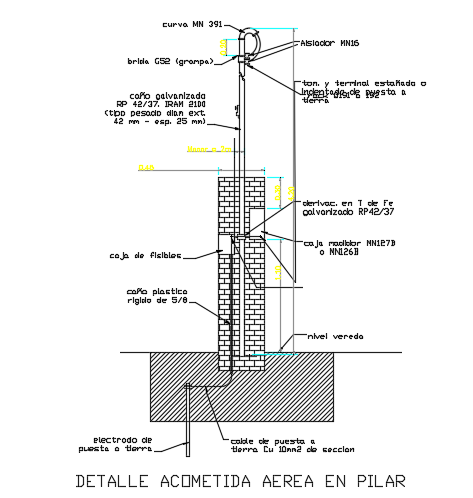 10x30m house building foundation section cad drawing is given in this file
