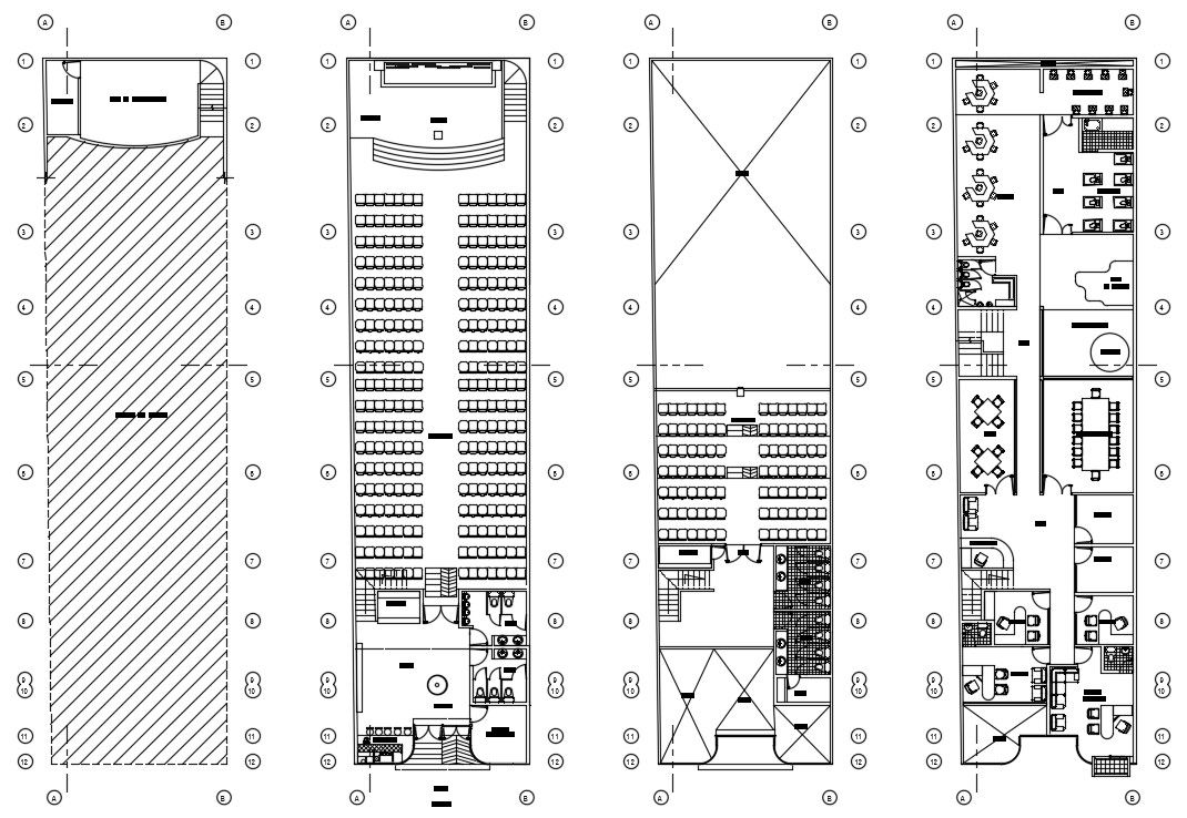 10x37m hotel plan is given in this Autocad drawing file.Download now.