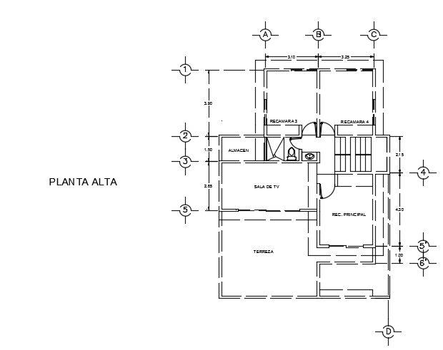 10x6m architecture first floor residential house plan 2D drawing