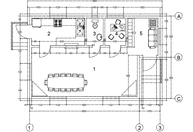 10x6m architecture simple office plan cad drawing is given in this file