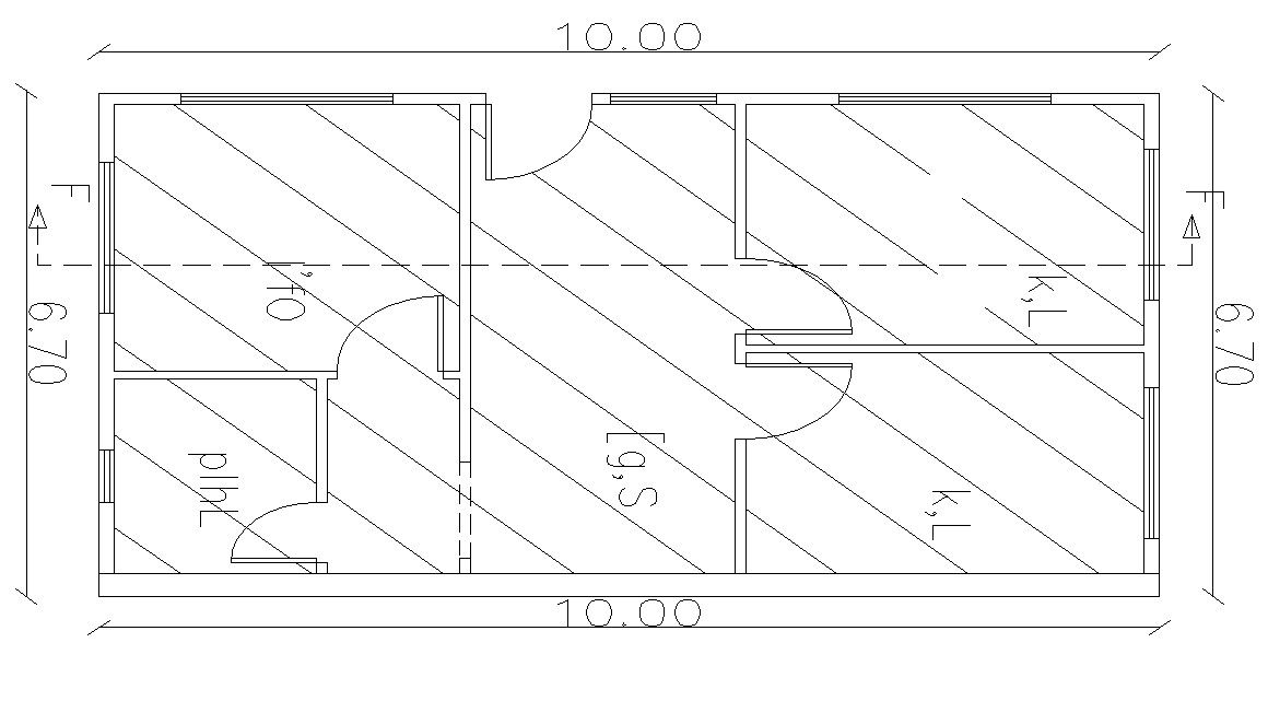 10 x 7 Meter Architectural Small House Ground Floor Plan Dwg