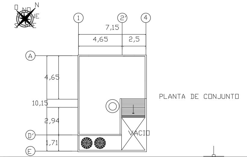 10x7m architecture 3bhk roof floor house plan CAD drawing
