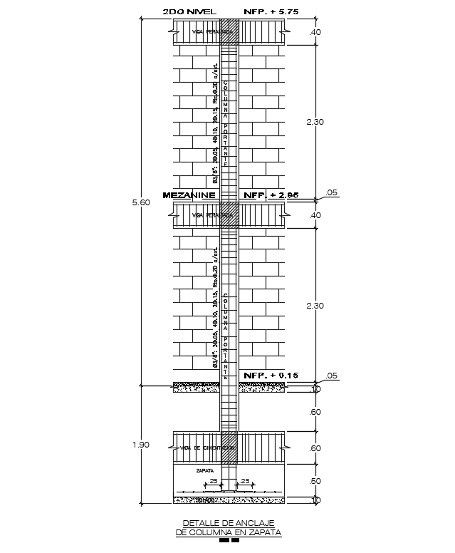 10x7m commercial shop anchor detail drawing is given in this Autocad file.Download the Autocad model.