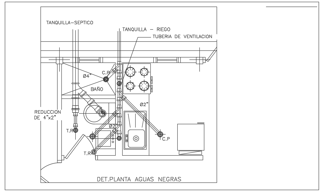 10x7m house kitchen and bathroom black water plan