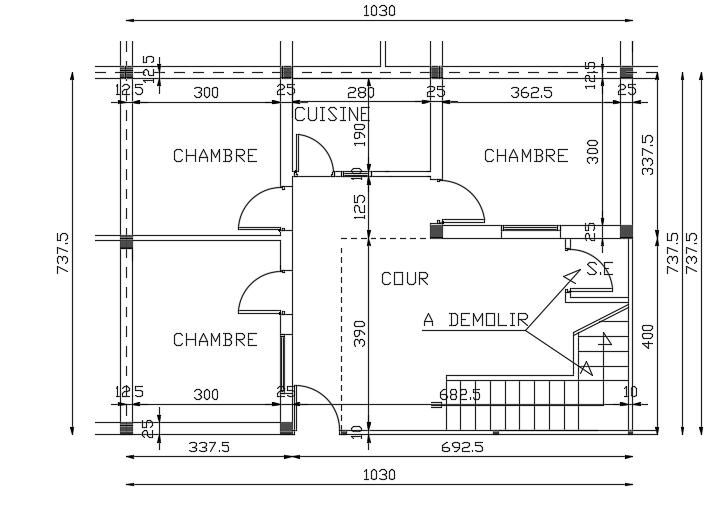 10x8m architecture first floor plan cad drawing is given in this file